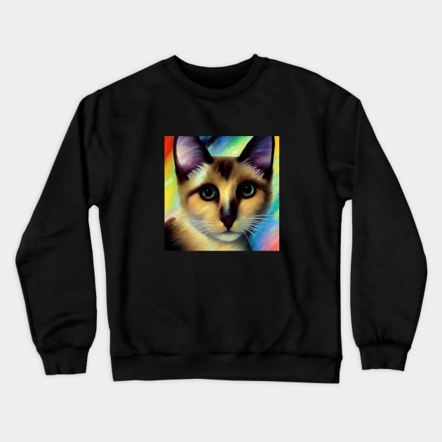 Siamese Cat Crewneck Sweatshirt by ArtistsQuest